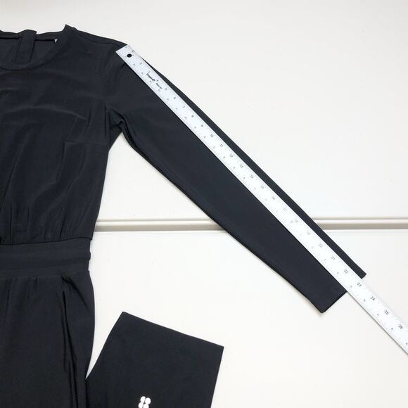 Sweaty Betty Women Jumpsuit Black Long Sleeve Boat Neck Size XS SB8506 - Picture 4 of 15